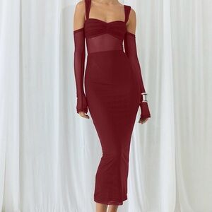Runaway the Label Red Midi Dress